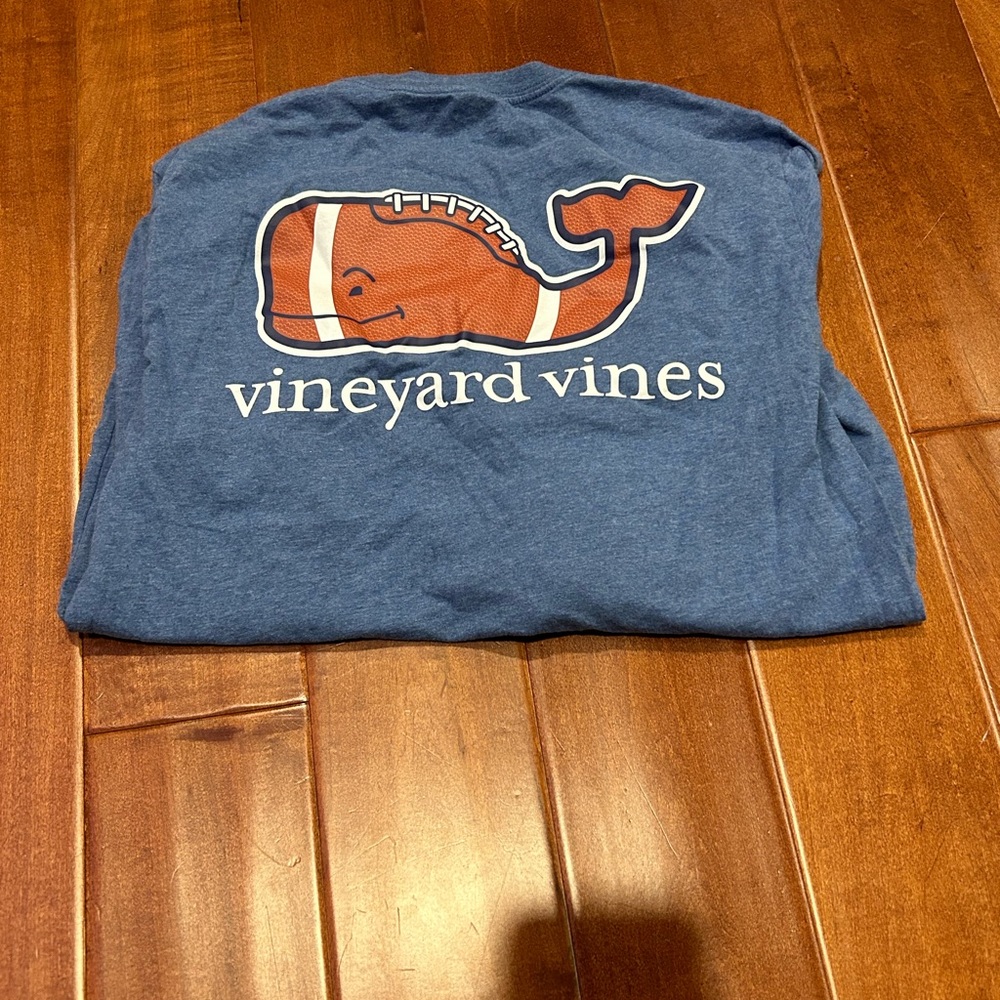 Rare Vineyard Vines long sleeve “football” shirt